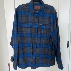 Orvis Blue & Grey Mens Flannel